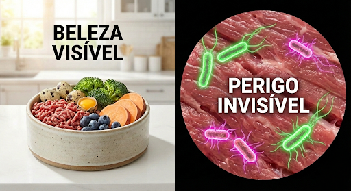 alimentação natural crua para cães