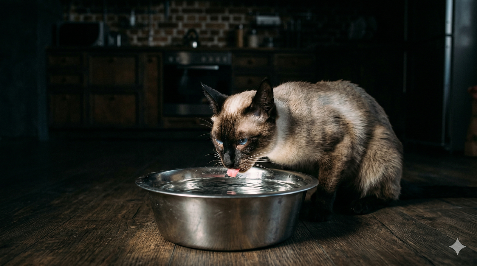 gato bebendo muita água